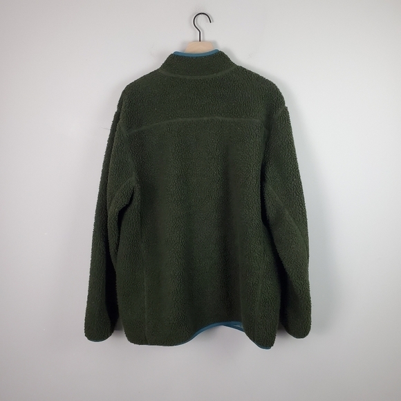 Eddie Bauer Green Sherpa Zip Jacket Men XL - Picture 11 of 11